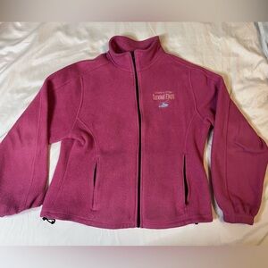 021: PreLoved Port Authority Pink Fleece Jacket U of M Survival Flight Size L